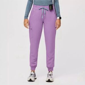 FIGS Zamora Jogger Scrub Pants Lilac Dawn XL Medical Nurse Purple Lavender